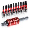 Geinxurn 1Pc 2-IN-1 Screwdriver Bit&Socket Extension Holders and 10Pc S2
