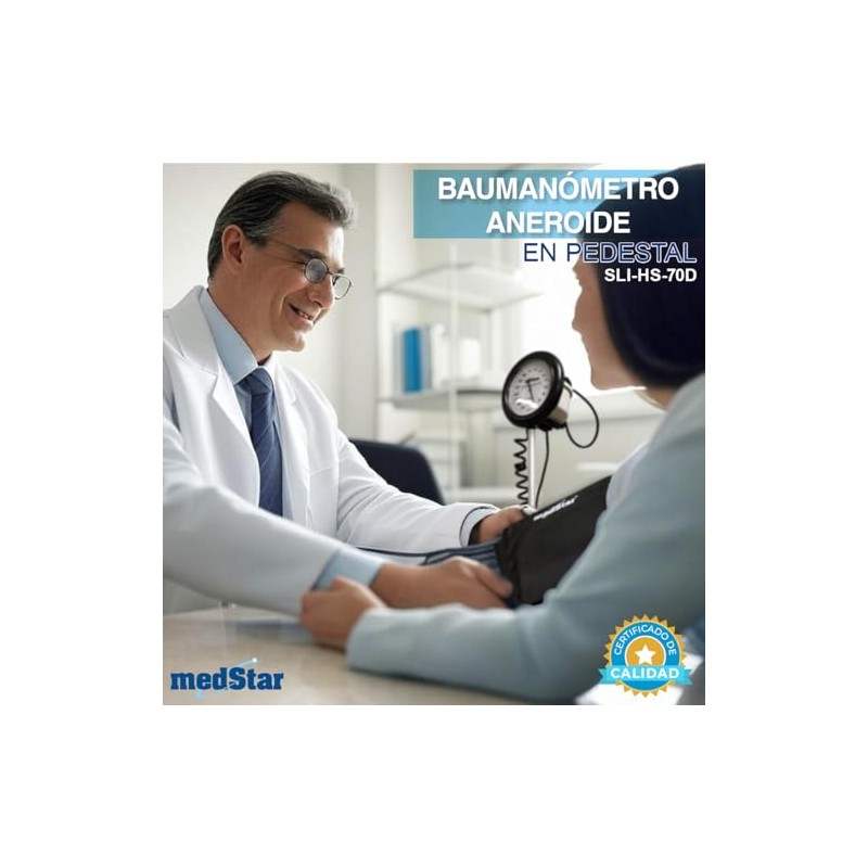MEDSTAR | Baumanómetro Aneroide de Pedestal con Altura Ajustable