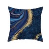HOSTECCO Blue and Gold Throw Pillow Covers Set of 4