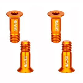 ANCLLO 4 Pcs Aluminum Alloy Bicycle Rear Derailleur Bolt Titanium Bolt Jockey Wheel Bolt Parts Bicycle Shifter Guide Roller Bolt Screw Mtb M5*14.2mm-Orange