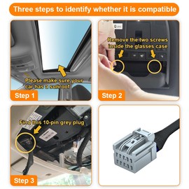 FitDVR Dash Camera Power Adapter (10-Pin) for Mazda, Connects to Sun Roof, LED Display, Built-in USB Power Source, Easy to Install, 5V 12V Output, D3-027