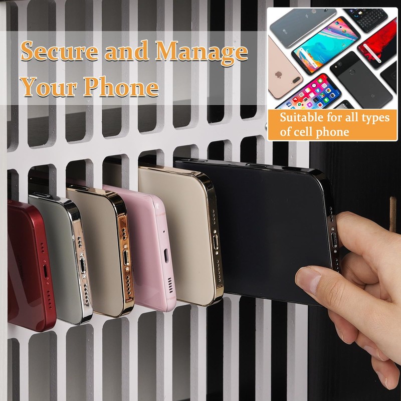 Lzttyee Cell Phone Holder Classroom 33 Slots Wooden Cell Phone