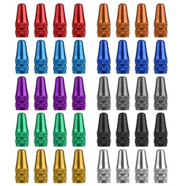 40 Pieces Presta Valve Stem Caps, 10 Colors Presta Valve Cover, Aluminum Presta Cycling Valve Cap, Presta Valve Cap Dust Covers, French Bicycle Air Tire Caps, Presta Valve Caps for Bike Tires
