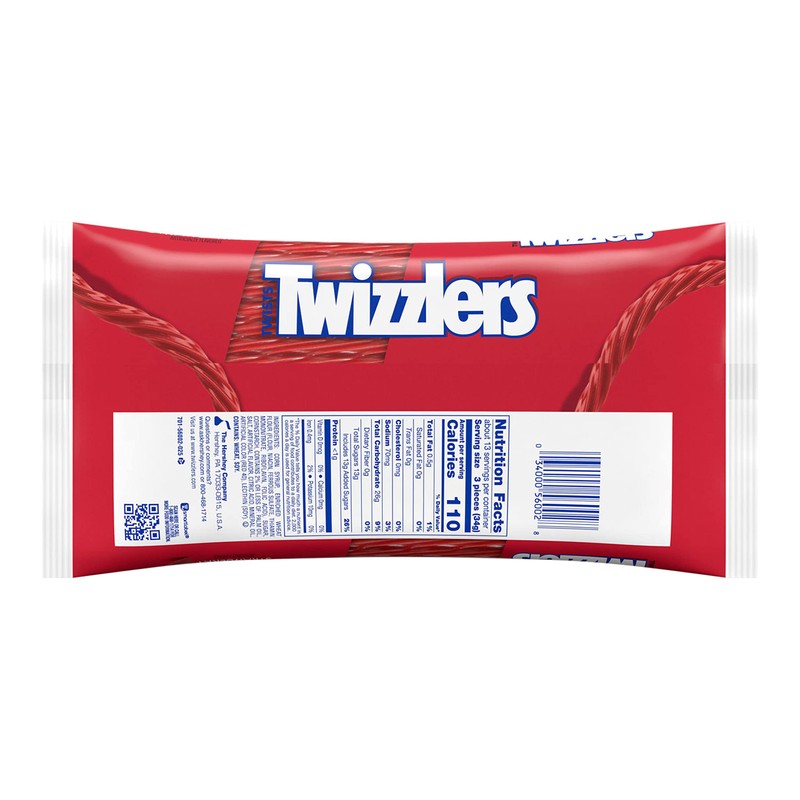 TWIZZLERS Twists Strawberry Flavored Licorice Style, Chewy Candy Bag, 16