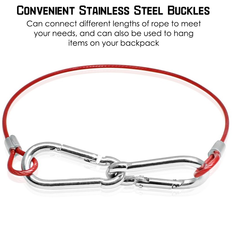 YuCool 4 Size Safety Cable Lock,Safety Stainless Steel Tethers, Security