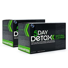 Wellgenix Wellgenix Omni 5 Day Detox Cleanse - Premium Natural Body Detox Supplement, 40 Toxin Removal Capsules, Total Body Purge, Supports Healthy Liver, Kidneys, Urinary Tract, & Digestive System (2 Pack)
