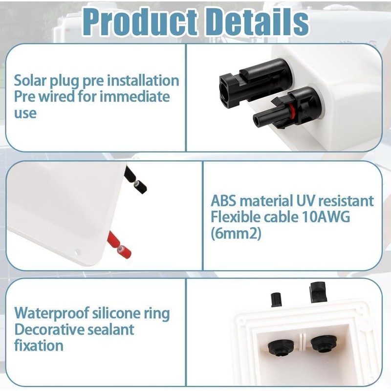 Udbrud Roof Feed-Out, Pack of 2 IP68 Solar Double Cable