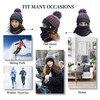 FANZERO Womens Girls Knit Beanie Scarf Mask Set Soft Warm