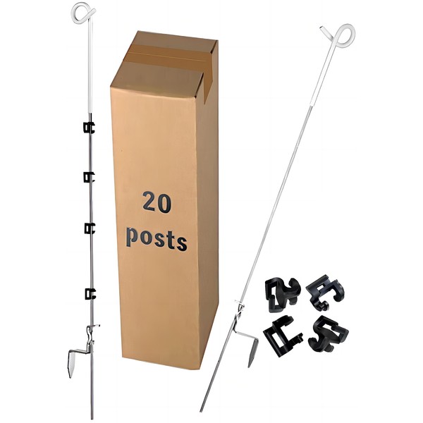 RiteFENCE PK20 Pigtail Step-in Posts for Electric Fences, Rod Diameter