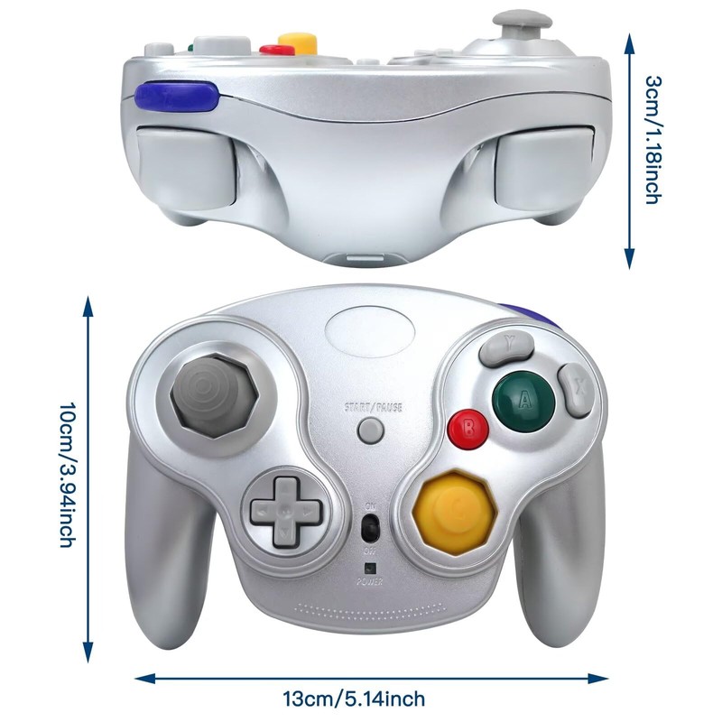 BSDLIET Upgraded Wireless Controller for NGC With Adapter Gamepad Replacement