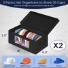 SLEEPING LAMB Stackable Hat Organzier for Baseball Caps, 2 PCS