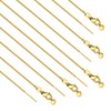Paquete de 10 collares delicados de serpiente, cadena de acero