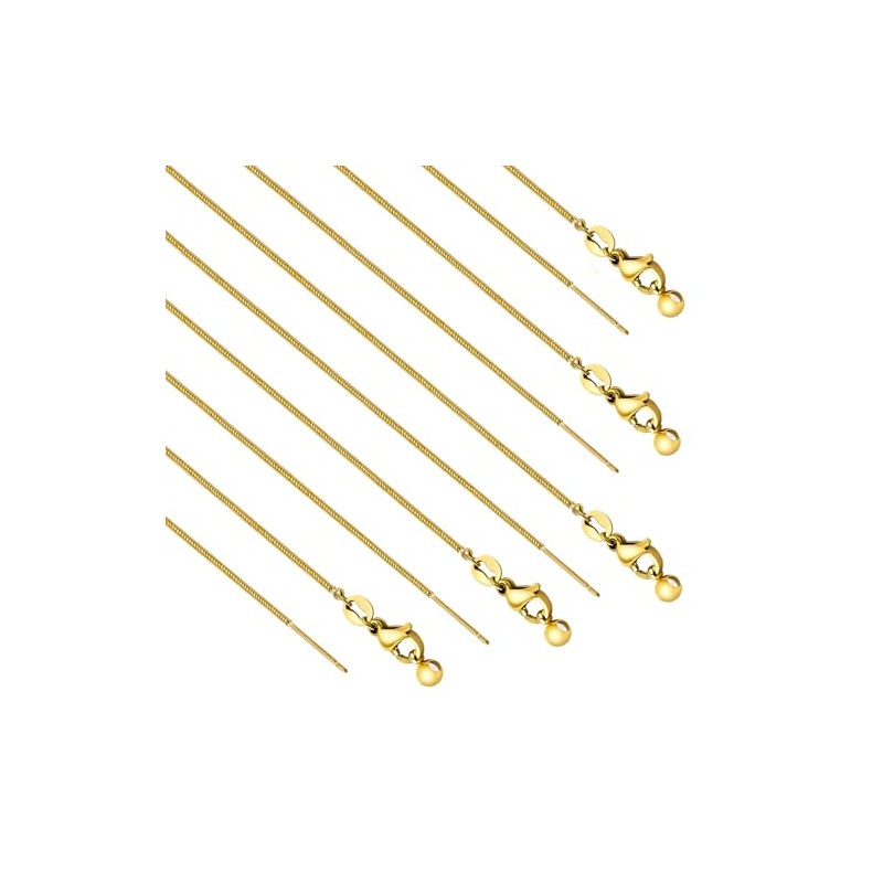 Paquete de 10 collares delicados de serpiente, cadena de acero