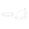 Steinberg14 White 220 x 55 mm / 8.6 x 2.2