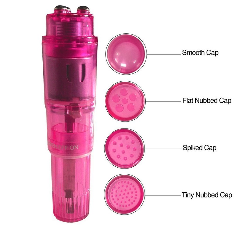 Finever Pocket Rocket Mini Beauty Facial Massager Relax 4 Heads