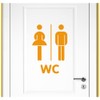 Samunshi® Toilet Door Sign Wall Sticker 14 x 20 cm