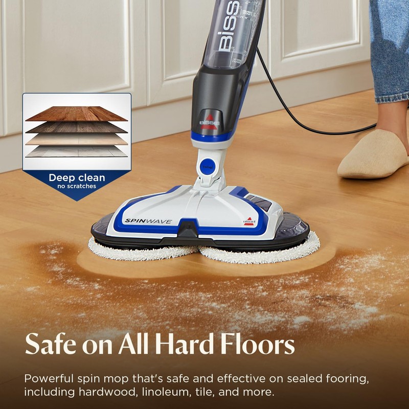 BISSELL SpinWave Hard Floor Expert Corded Spin Mop Cleaner, 20393