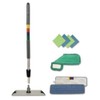 Boardwalk Microfiber Cleaning Kit, 18" Wide Blue/Green Microfiber Head, 35"