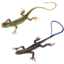 Norhogo 2 Pieces Lizard Models Fake Lizard Rubber Animals Lizard Model Toy Action Figure for Children Adults Gifts