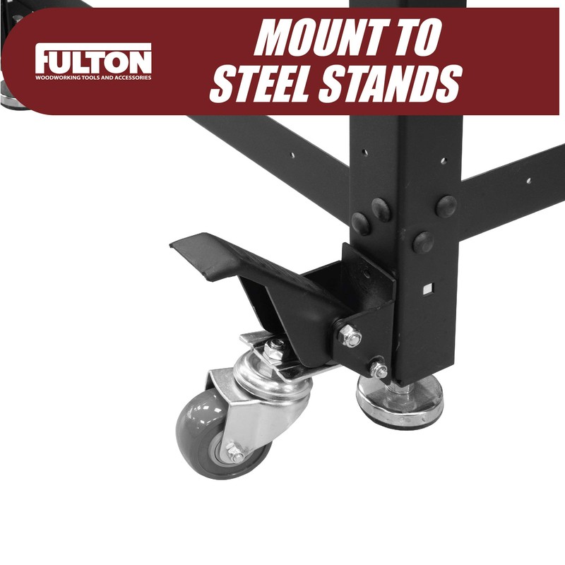Workbench Caster kit 4 Heavy Duty Retractable Casters with Urethane