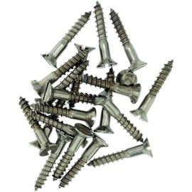 No.4 x 1.58 (3.0mm x 40mm) Slot Countersunk Wood Screw - Stainless Steel (A2) (Pack of 20)