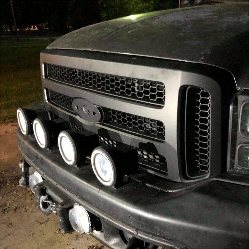 HECASA Front Grille Compatible with 2005-2007 Ford F250 F350 F450