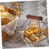 OHPHCALL Wrought Iron Storage Basket Multifunctional Egg Fruit Holder for