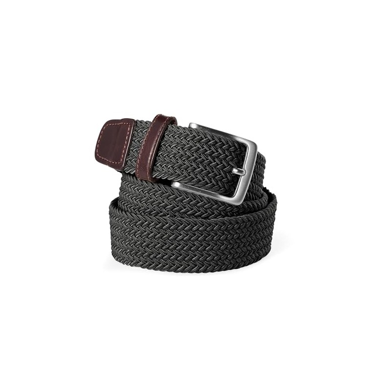 Lands' End Mens Elastic Braid Belt Black