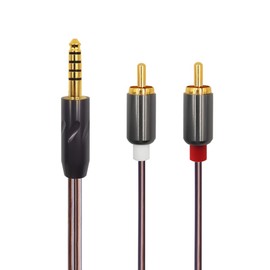 6N Monocrystalline Copper RCA Compatible Upgrade Cable [Plug 4.4mm 5 Poles Balanced] Vivabo Phone Player PC TV Repair Cable