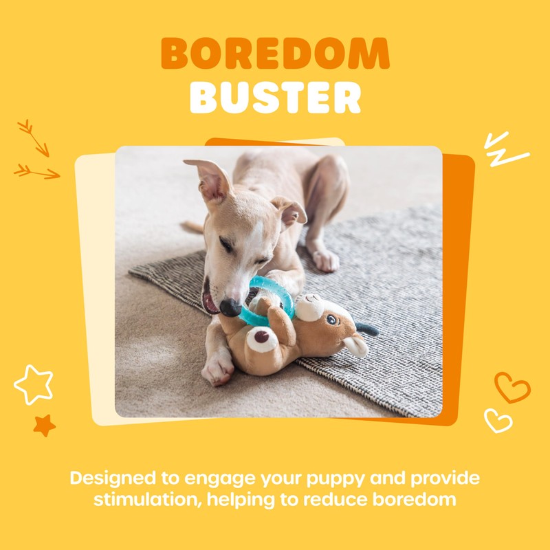 Webbox Gerald the Goat - Plush & Squeaky Dog Toy