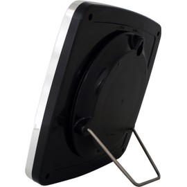 JUSTIME 8.5-inch Quality Square Water Resistant Quartz Wall Clock Special for Small Space, Office, Boats, RV (W40504 Gold Plate)