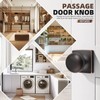 GOBEKOR Modern Passage Door Knob, 6 Pack Keyless Oil Rubbed