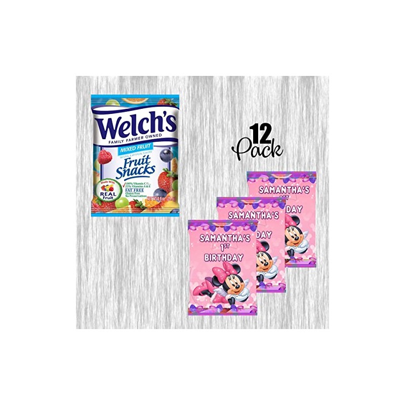 Mouse Pink Party Snacks, Favors and Decorations (Fruit Snacks 0.9oz