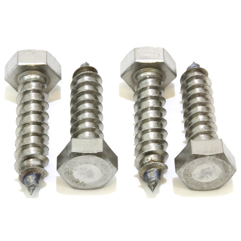 3/8" X 1-1/2" Stainless Hex Lag Bolt Screws, (25 Pack)