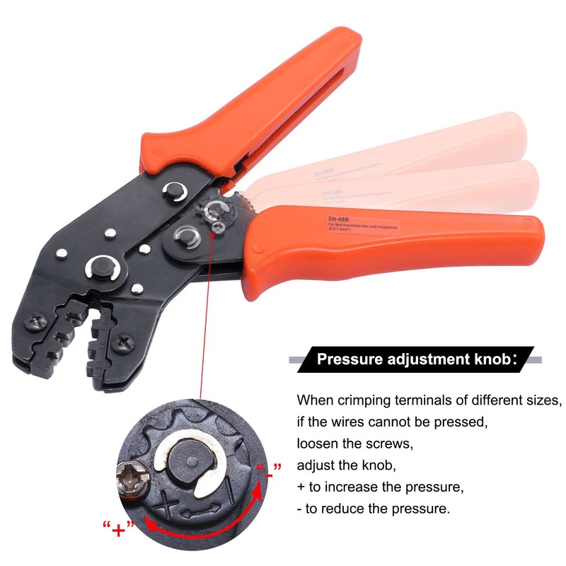 Twidec/Wire Crimping Pliers 26-16AMG Wire Crimping Tools with Ratchet,Manual Crimp
