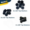 Mario10 24-Piece Rubber Hose Washer Set – 1/2", 3/4", and