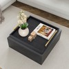 Extra Black Large Serving Tray with Handles for Ottoman,Versatile Shagreen