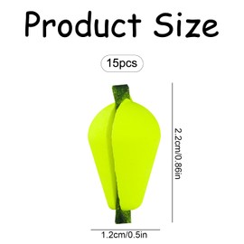 Bojueshaw 15pcs Float Foam Water Drop Strike,Fishing Bobbers Floats,Fly Fishing Accessory,Indicator Teardrop Strike