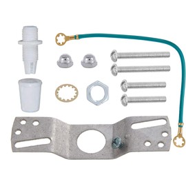 B&P Lamp 5 1/4 Inch Modern Shallow Steel Canopy Kit with Hardware, Satin Nickel