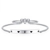 Jzxwan Birthday Valentine's Bracelet for Women Love Letter V Gifts