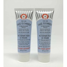 FIRST AID BEAUTY Pure Skin Face Cleanser lot of 2 X 1oz = 2 oz total, New!