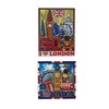LILAJ Set of 12 London Souvenir Wooden Fridge Magnets of