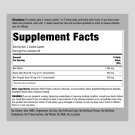 Piping Rock Supreme Bee Pollen Complex, 120 Coated Caplets