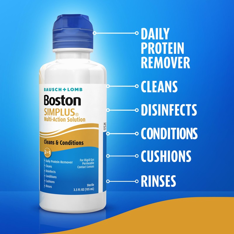 Boston SIMPLUS Multi-Action Solution, Cleans & Conditions Rigid Gas Permeable