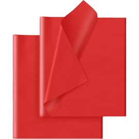 Hlonon Red Tissue Paper for Gift Bags - 30 Sheets of Red Wrapping Tissue Paper Bulk Packaging Paper for Weddings Birthday DIY Project Christmas Gift Wrapping Crafts Decor (14 x 20 Inch)