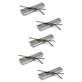 EYE ZOOM 5 Pairs Metal Rimless Reading Glasses with Spring Hinge Light Slim Case for Men Women (Gunmetal,+2.75)