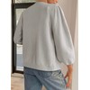 Cicy Bell Womens 3/4 Puff Sleeve Cardigan Sweater Fall Trendy