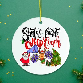 Sports Themed Christmas Ornaments - Santa’s Favorite Cheerleader Christmas Ornament