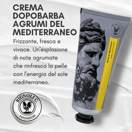 Bignoli Crema dopobarba uomo Artigianale - 75ml – Lenitiva e Idratante – Dopobarba in crema per cura personale uomo (Agrumi)
