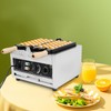 HETEPPTR Commercial Electric Bubble Skewer Waffle Ball Machine 1500W Nonstick